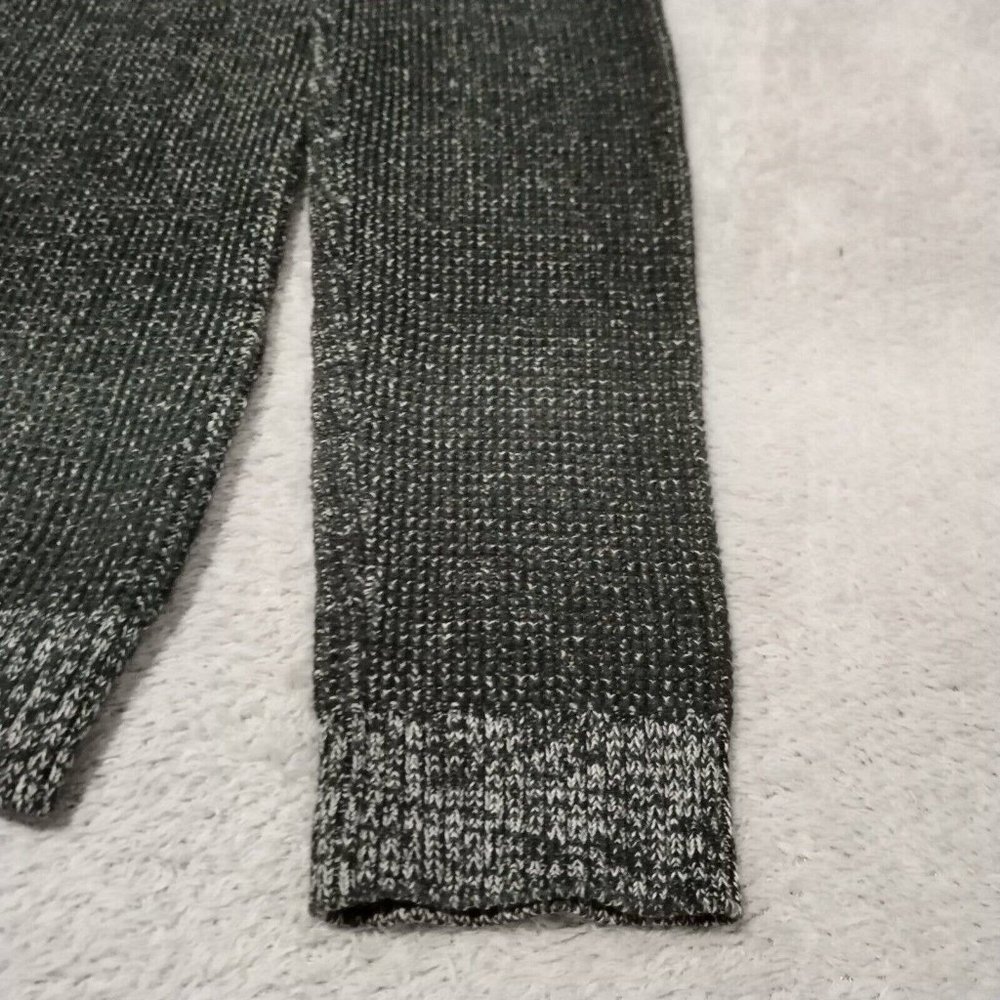 Reiss Jumper Mens XS Tiger Grey Chunky Tight Knit Contrasting Trim Crew Heavy - Picture 12 of 13